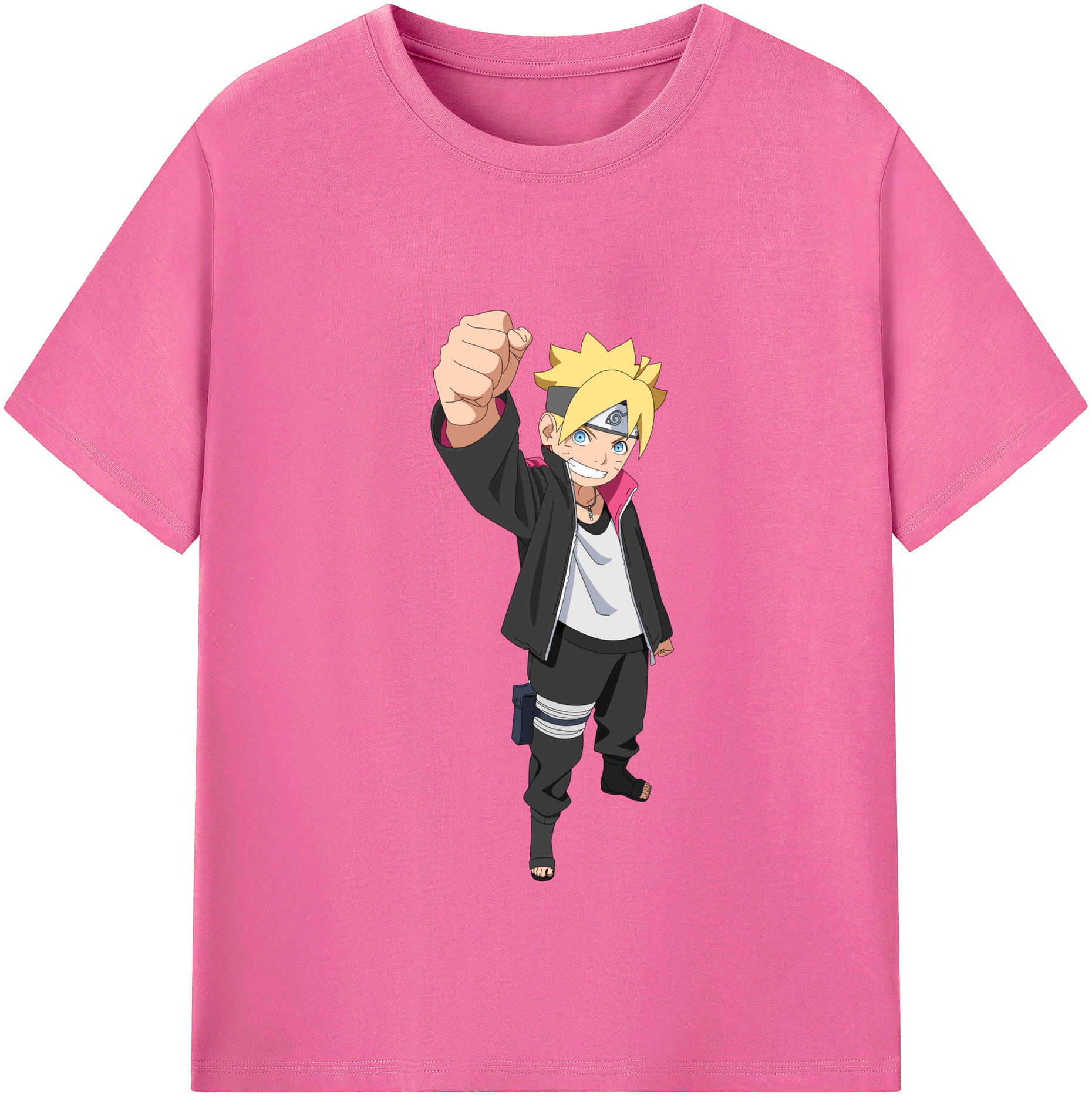 （画像用） NARUTO -ナルト- うずまき ボルト Uzumaki Boruto レディースカジュアルプリントTシャツ（綿100％）